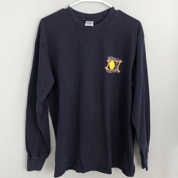 K Swiss Women’s L “National Tennis Team” Long sleeve navy heavy cotton T-shirt - Picture 1 of 7